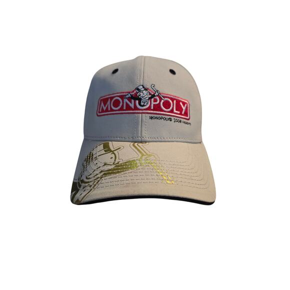 2008 Hasbro Monopoly Big Event Adjustable Strap‎ Back Tan Baseball Hat/Cap - Picture 1 of 7